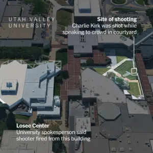 Charlie Kirk Shooting: Visual Timeline, Maps and Photos