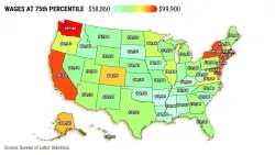 Which workers earn six figures in California?